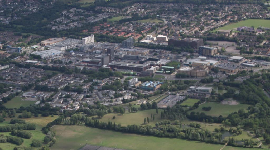Basildon town centre — pedestrianised shopping precinct